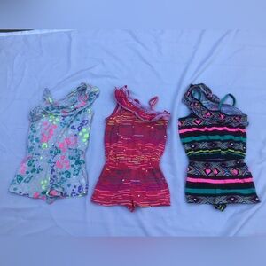 (3) Circo One Piece Ruffled Collar Rompers, All 6/ 6 X